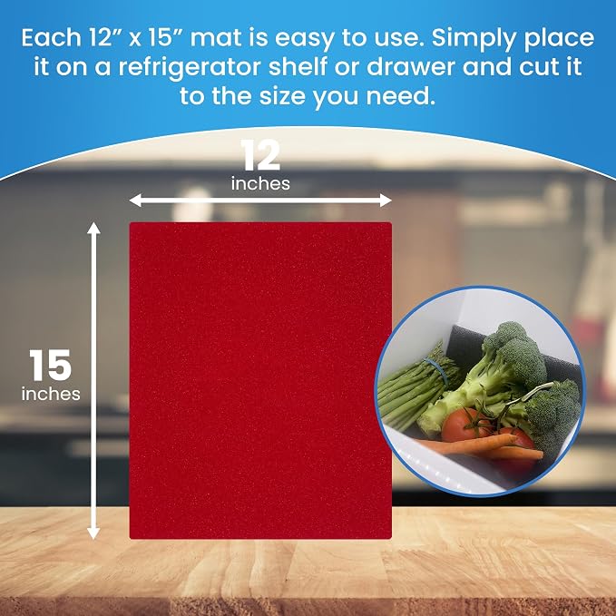 Bluapple FreshMats, Refrigerator Bin Liner, Fridge Drawer Mats, Crisper Life - Image 2