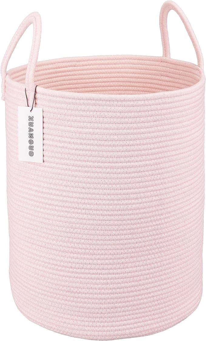 Cotton Rope Laundry Basket Hamper by XUANGUO