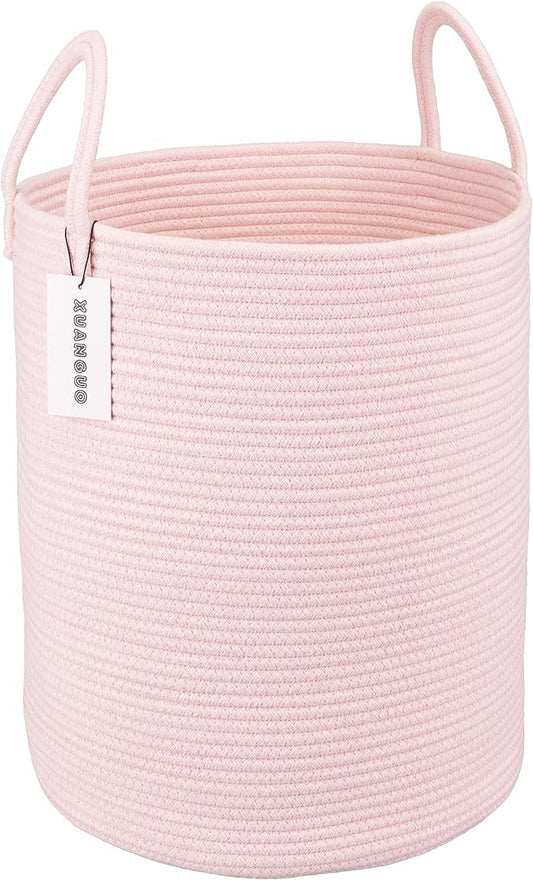 Cotton Rope Laundry Basket Hamper by XUANGUO