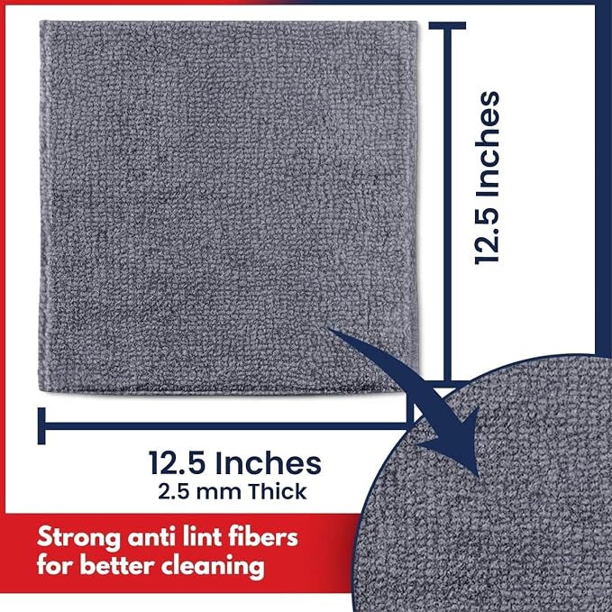 Microfiber Cleaning Cloth Grey - Image 2