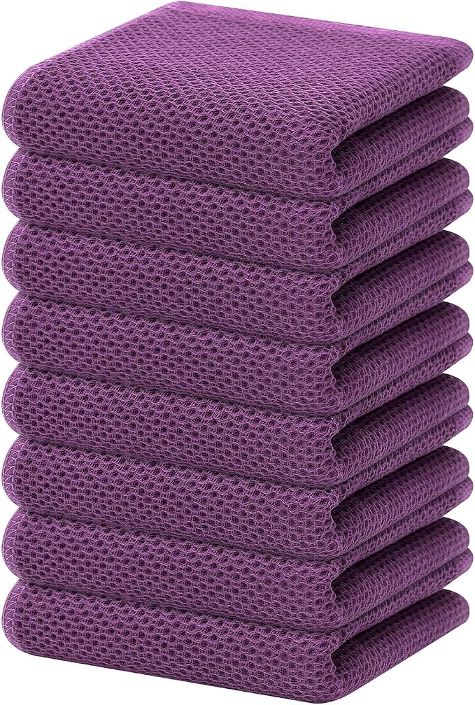 Homaxy 100% Cotton Waffle Weave Kitchen Dish Towels, Ultra Soft Absorbent Quick by Homaxy