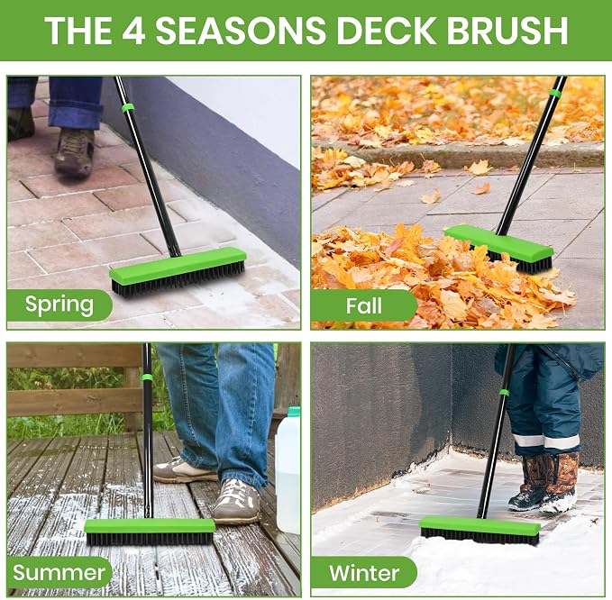 3 in 1 Weeding Wire Metal Brush Tools, Concrete Scrub Deck Brush - Image 3
