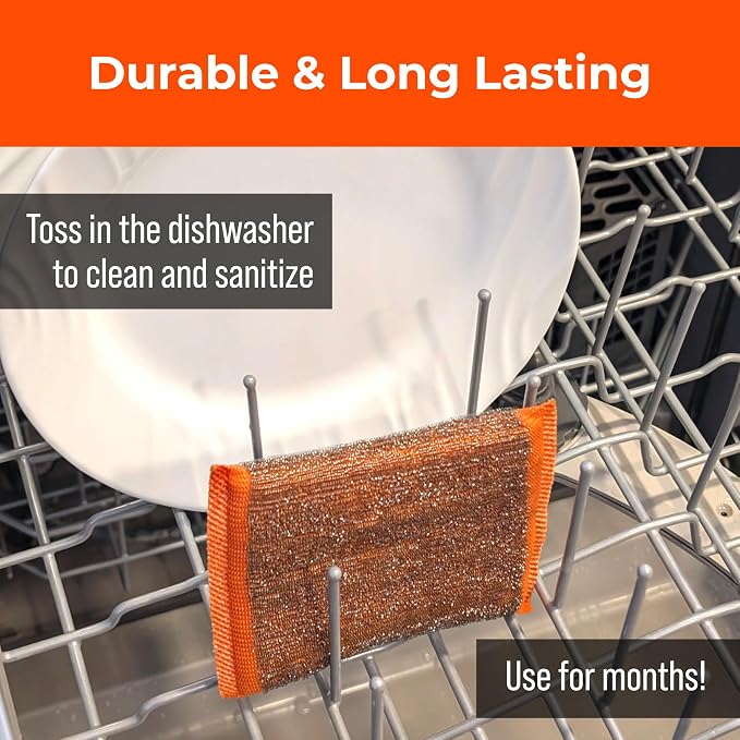 Heavy-Duty Steel Wool Scrubber Sponges 4 Pack – Stainless Steel Cleaning Pads - Image 5