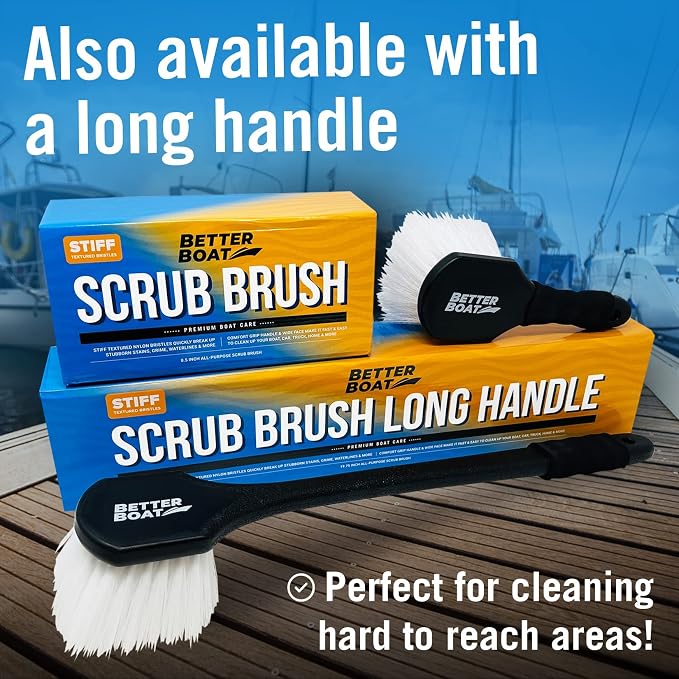 Stiff Hand Scrub Brush, Short Handle Heavy Duty Tire and Wheel Cleaning Tool - Image 6