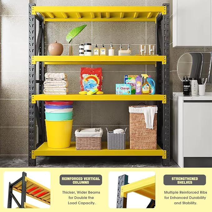 5000lbs Load Capacity, Heavy Duty 4-Tier Steel Shelving Unit, Adjustable - Image 6