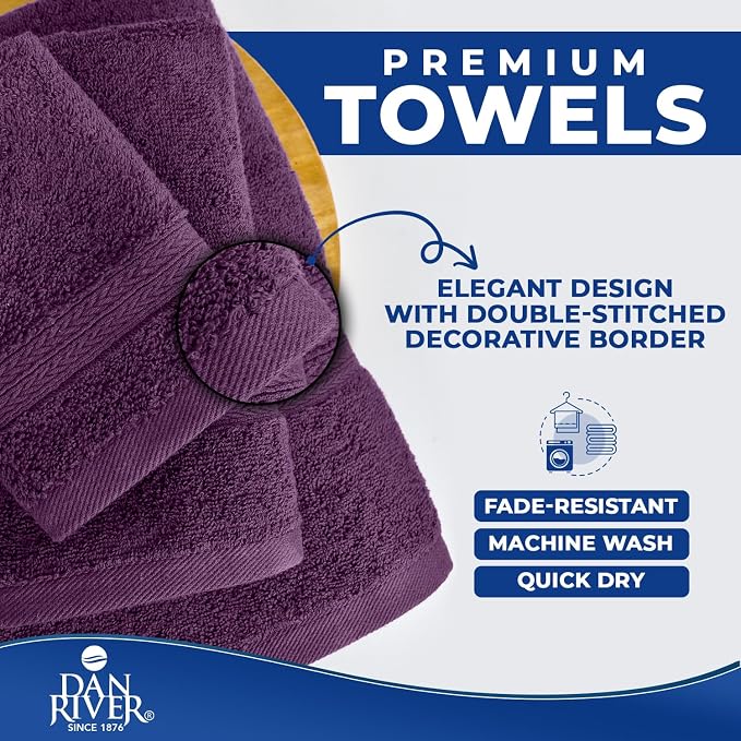DAN RIVER 8 PC Luxury Bath Towels - Image 6