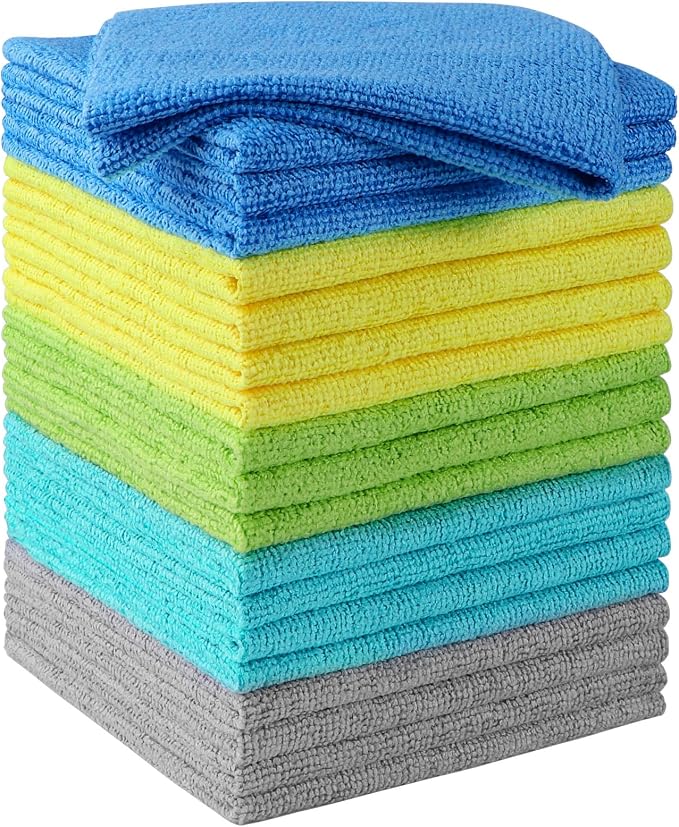 HOMEXCEL Microfiber Cleaning Cloths, 20 Pack Cleaning Rags by HOMEXCEL