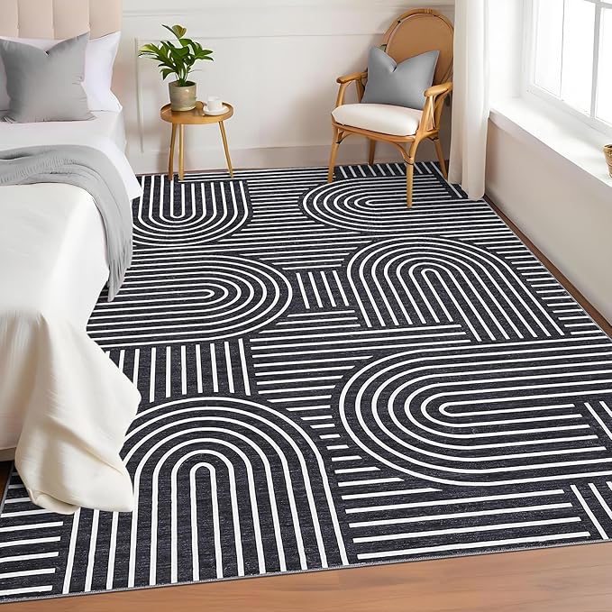 Washable Rug 3x5 Area Rugs for Living Room, Abstract Rug for Bedroom, Soft - Image 3