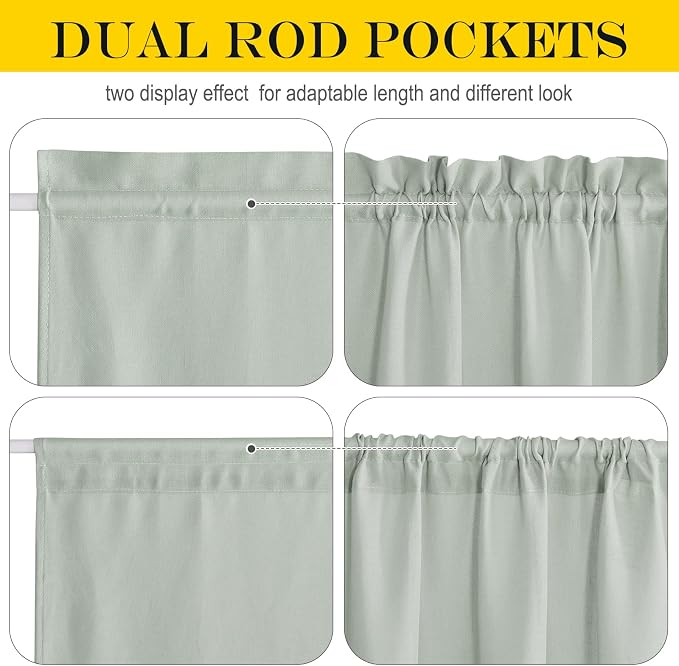 NICETOWN Linen French Door Privacy Light Reducing Door Curtain - Image 4