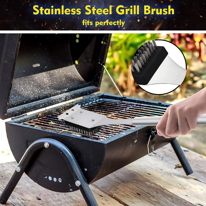 4PCS Grill Brush Replacement Heads, Wire Bristle Free Grill Cleaning Brush - Image 6