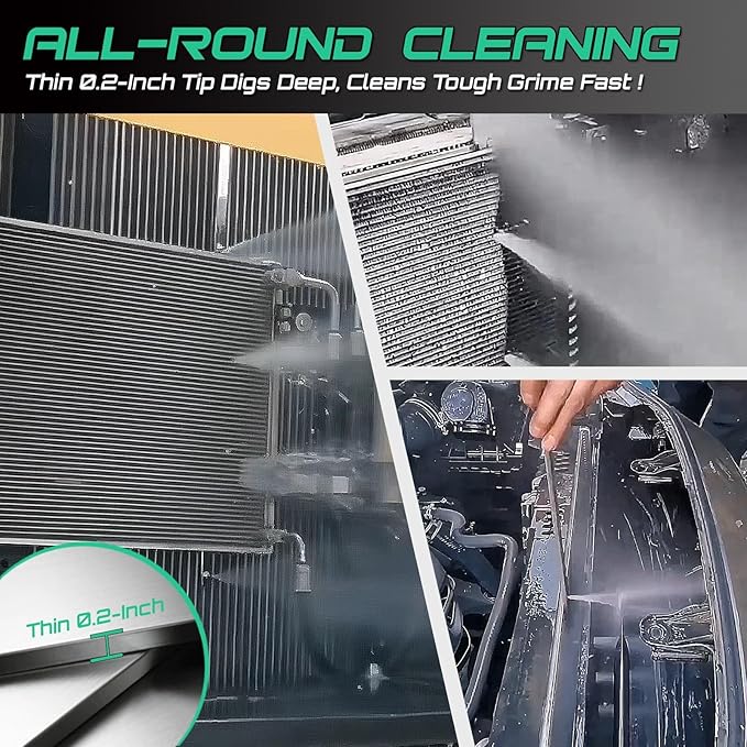 47" & 24" Radiator Cleaning Wand 2-Piece Set, 4500 PSI Stainless Steel Dual - Image 4