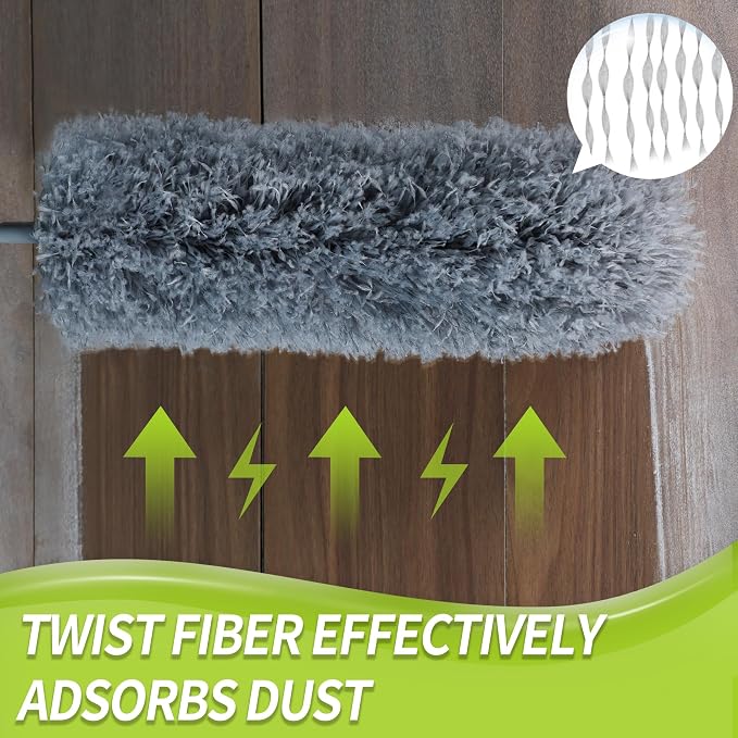 Cobweb Duster with Extension Pole, Reusable Feather Duster - Image 5
