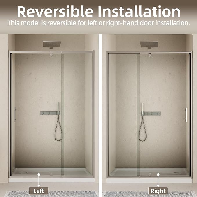 38-42" W x 71" H Pivot Swing Glass Shower Door, Pivot Frame Shower Door - Image 6
