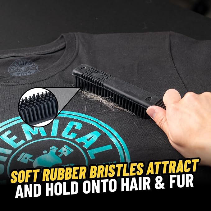 Chemical Guys Professional Rubber Pet Hair Removal Brush – Multi Surface - Image 3
