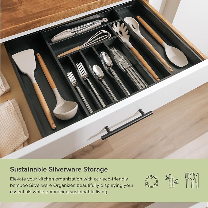 KitchenEdge Premium Silverware, Flatware and Utensil Organizer - Image 5