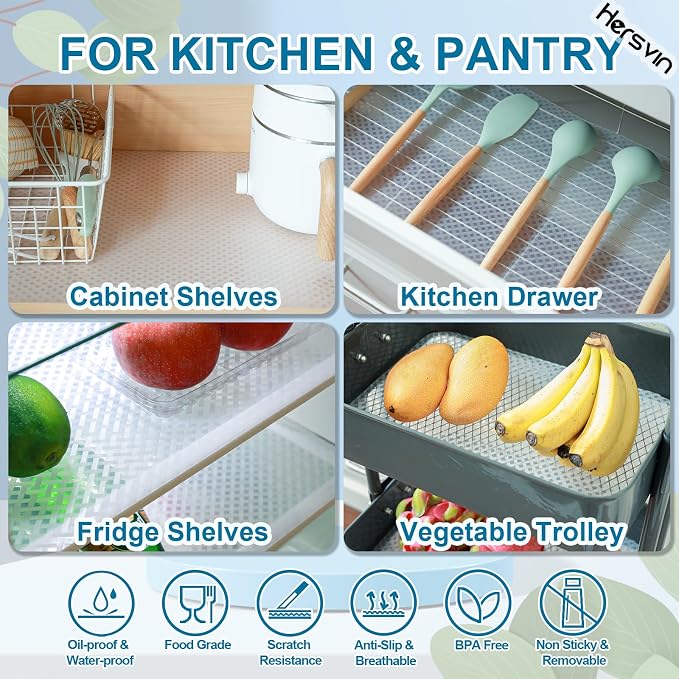 Shelf Liners 22 in x 20 ft EVA Drawer Mats, Non-Adhesive Cupboard Protector - Image 4