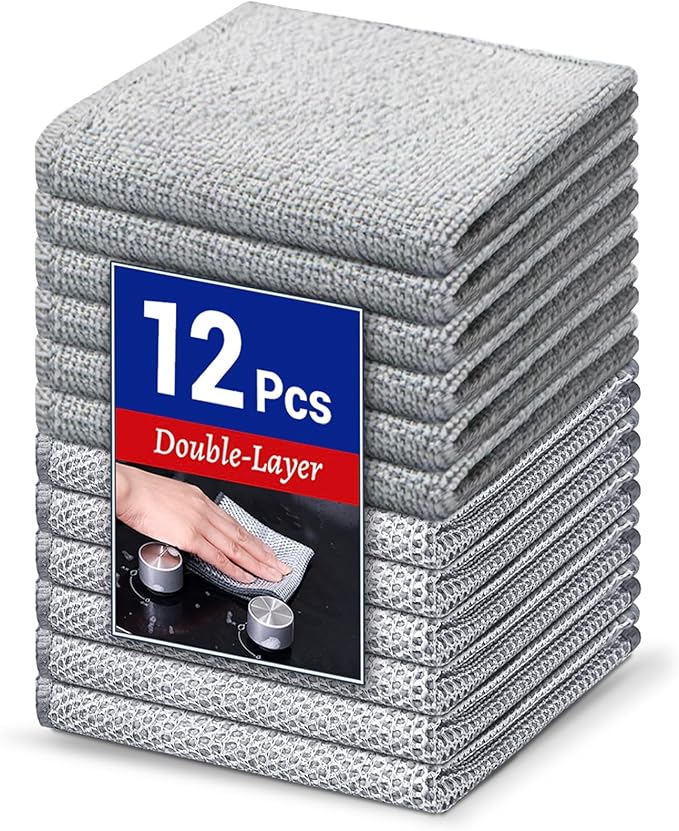 12PCS Non-Scratch Multipurpose Steel Wire Dishcloths by Wangjinpeng
