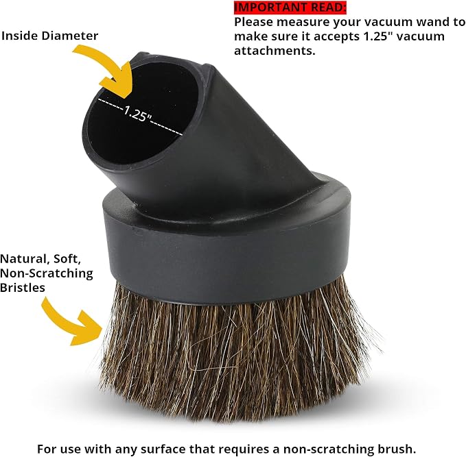 Attachments for 1.25" Vacuum Cleaner – Dust Brush, Upholstery Tool & 2 Adapter - Image 6