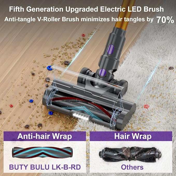 Cordless Vacuum Cleaner, Stick Handheld Rechargeable Lightweight 4-in-1 Vacuum - Image 6