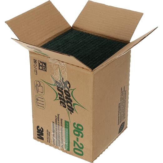3M Scouring Pad 96-20, 20 Pads, 6” x 9”, General Purpose Cleaning, Food Safe - Image 2