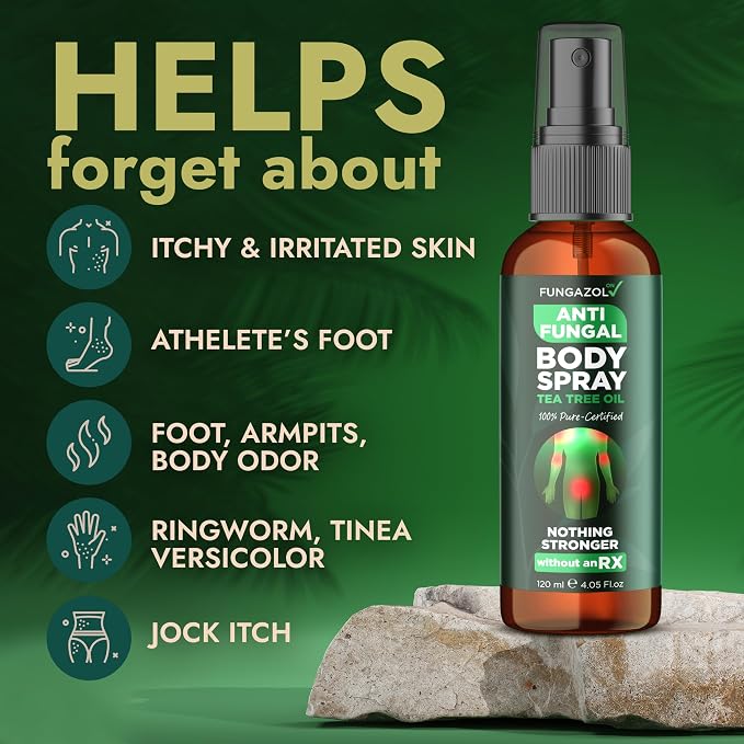 Body Spray with Tea Tree Oil | Fast-Absorbing Antifungal Treatment - Image 2