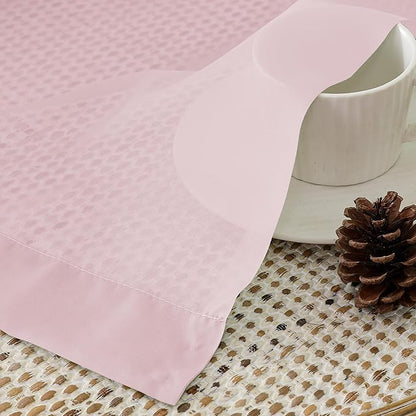 OVZME Blush Pink Sheer Curtains 84 Inches Long 2 Panels - Soft Light Filtering Window Sheer Panels for Living Room/Bedroom, Top Dual Rod Pocket, 1 Pair, Each 42Wx84L Inches