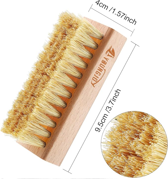 YoungJoy Sneaker Cleaning Brush Shoes Shine Dauber Nylon/Horsehair/Boar Cleaner - Image 2