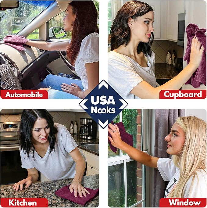 USANOOKS Premium 300GSM Microfiber Cleaning Cloth - Image 3