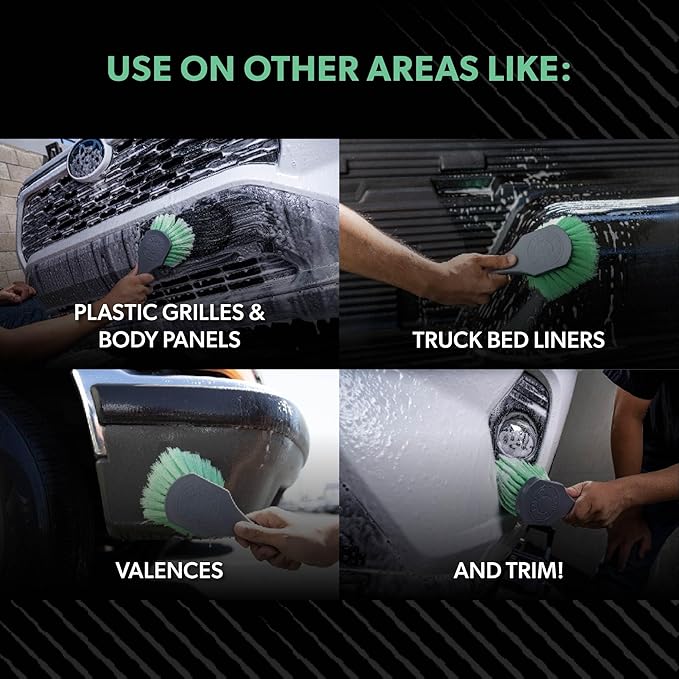 Chemical Guys ACCG08 Wheelie All Exterior Surface and Wheel Brush Green - Image 4