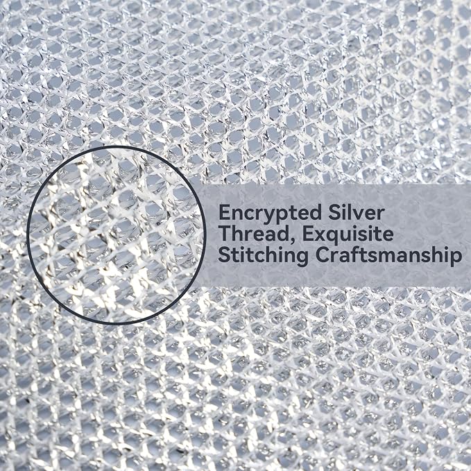 10 Pack Extra Large Non Scratch Wire Dishcloths, 30x30cm Double-Layer Silver - Image 3