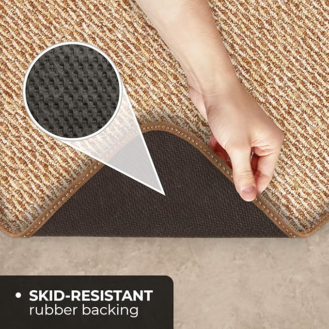 House, Home and More Skid-Resistant Carpet Indoor Area Rug Floor Mat - Praline Brown - 6 Ft X 6 Ft - Non Slip Rubber Backing, Stain Resistant, Dog Friendly, Living Room Bedroom Kitchen Entryway