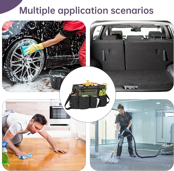 Wearable Cleaning Caddy Bag for Cleaning Supplies, Large Capacity Cleaning - Image 6