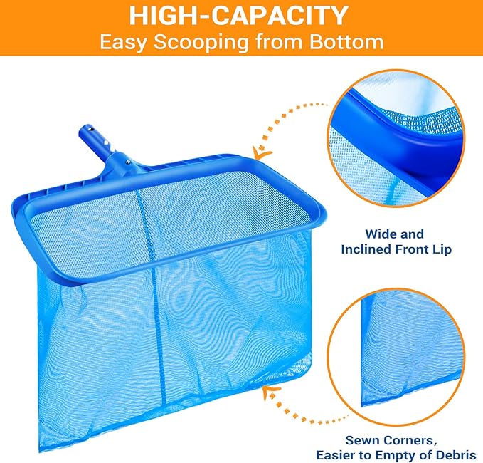 Pool Skimmer - Pool Skimmer Net without Pole, Swimming Pool Leaf Skimmer Net - Image 4