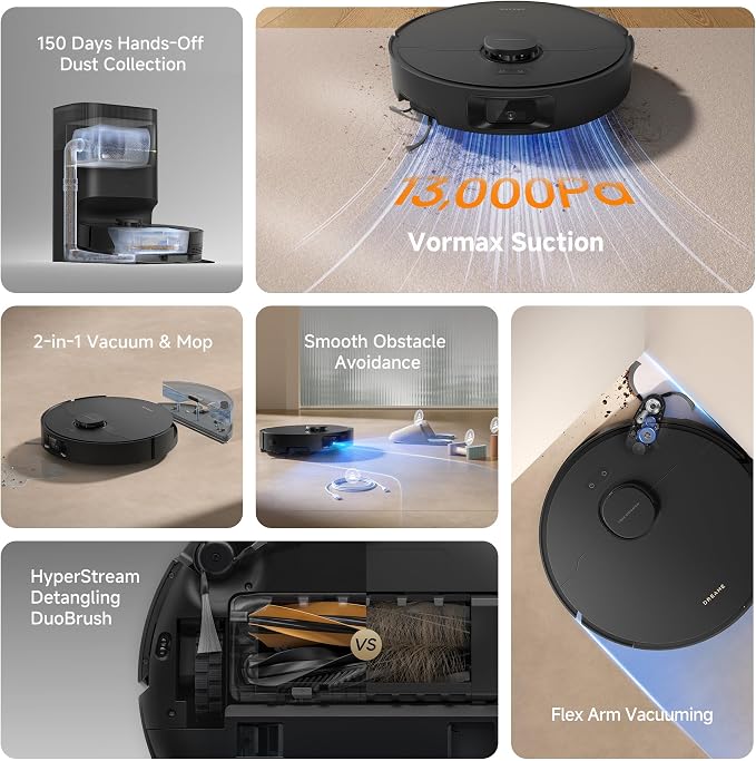 DREAME D20 Pro Plus Robot Vacuum, 000Pa Suction, DuoBrush - Image 11