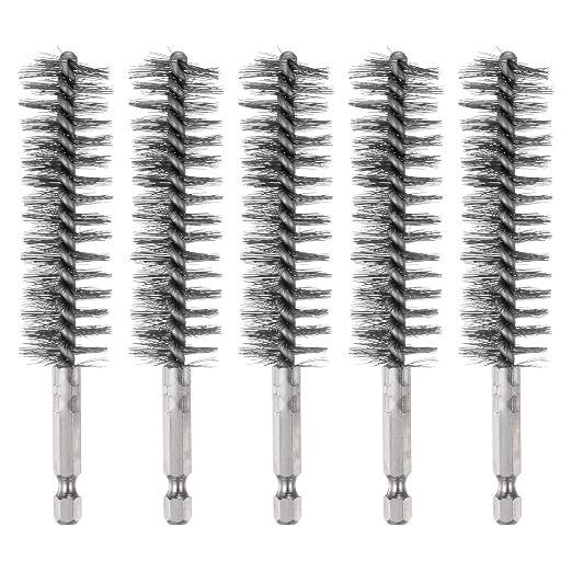 HARFINGTON 5Pcs Bore Brush Stainless Steel 22mm Dia Cleaning Twisted Wire Brush by HARFINGTON