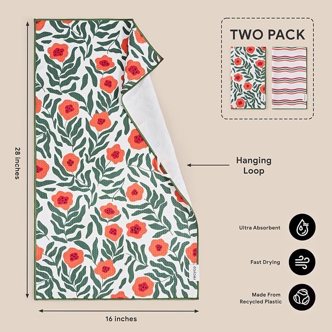 RECYCO Waffle Kitchen Towel Set of 2 - Image 6