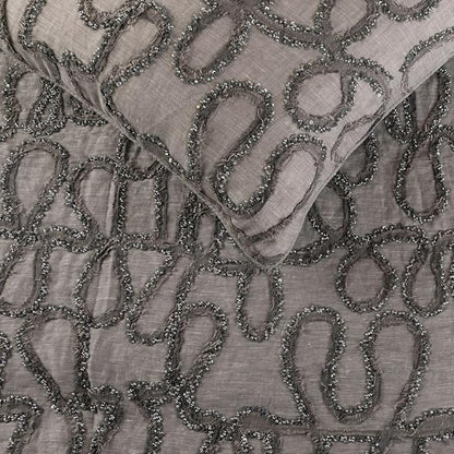 The HomeCentric King Queen Twin Bed Runner, Grey Designer Bed Scarf in Linen with Embroidery, Queen Size 74"x18" Bed Runner with 2 Pillow Cover, Bed Linen Foot Warmer Home Living - Grace Forever