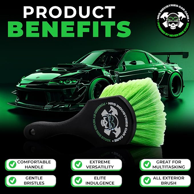 Dirty Deeds Wheel & Exterior Car Cleaning Brush | Soft Bristle Scrubber | Safe - Image 4