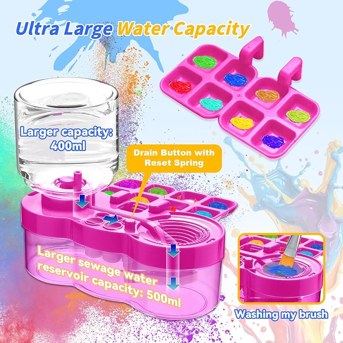 New Paint Brush Cleaner Tool, Brush Rinser Cup Painting Running Water - Image 5