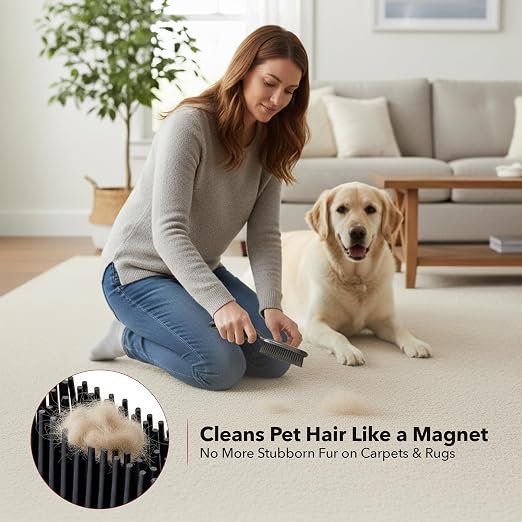 OVENTE Carpet Rake Rubber Broom - Image 3