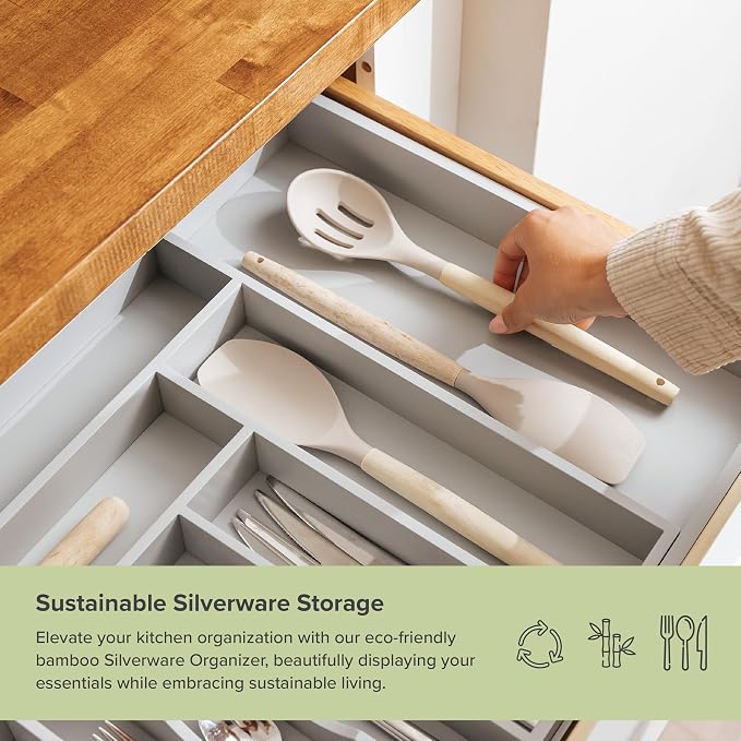 KitchenEdge Premium Silverware, Flatware and Utensil Organizer - Image 5