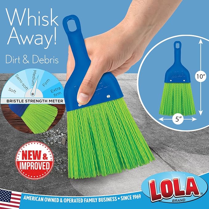 LOLA Whisk Broom, Hand Brush, 72 Pack Durable Bristles, Whisks Away Dirt & - Image 2
