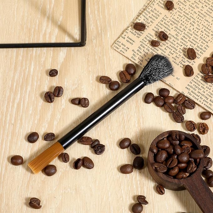 Giantree Dual Head Coffee Brush, Coffee Grinder Brush, Dusting Espresso Brush - Image 7