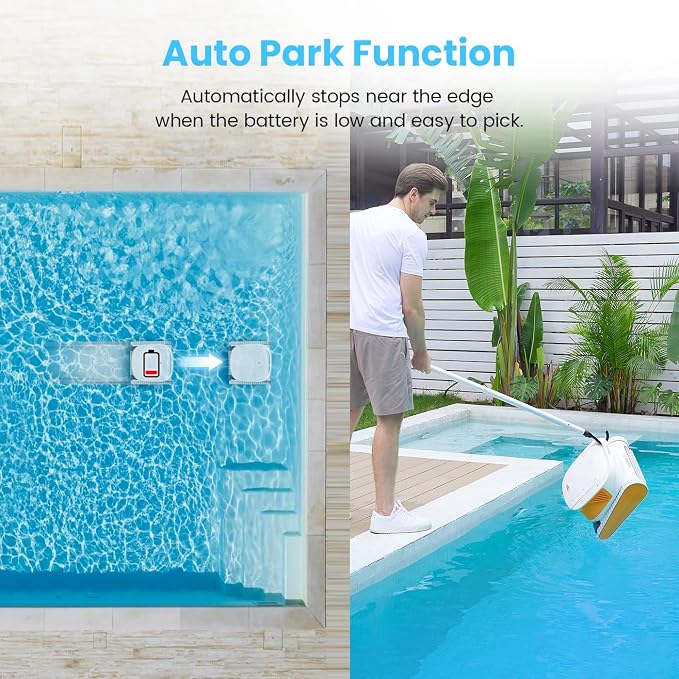 Hydro3 Robotic Pool Cleaner, 150W Cordless Pool Vacuum - Image 4