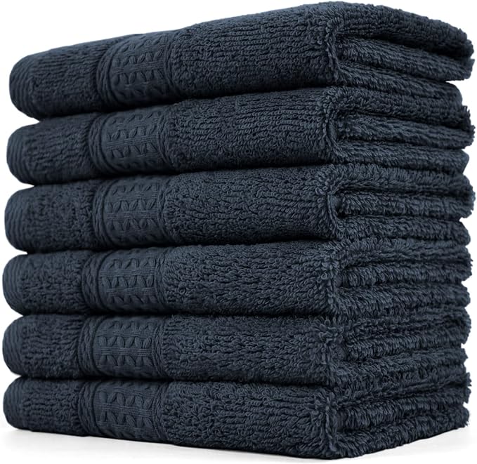Cleanbear Extra Soft Wash Cloths Washcloths Set 6-Pack 13 x 13 Inches, Highly by Cleanbear