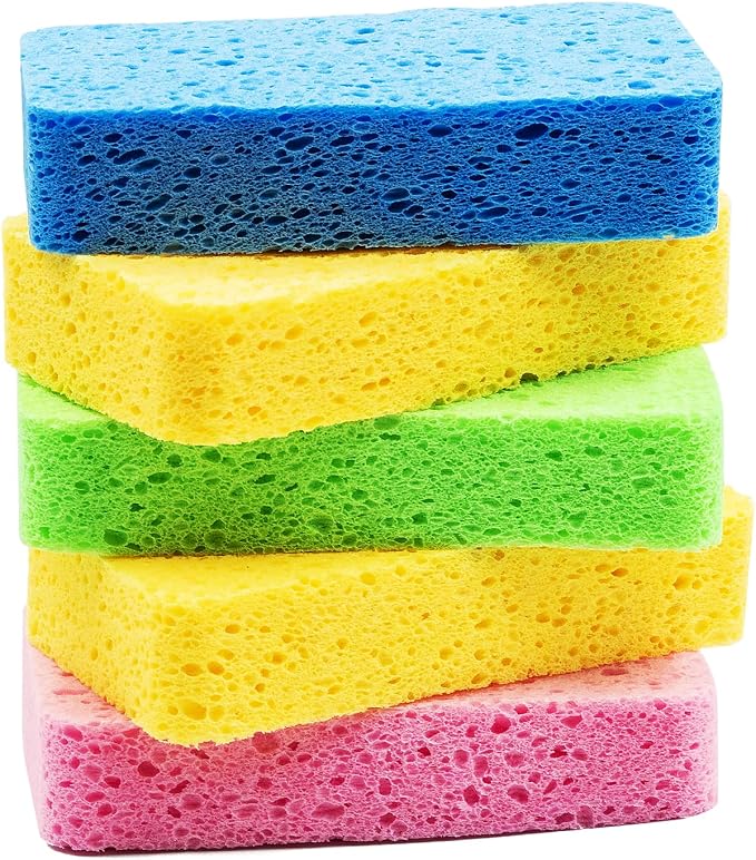 Temede Large Cellulose Sponges, Kitchen Sponges by Temede