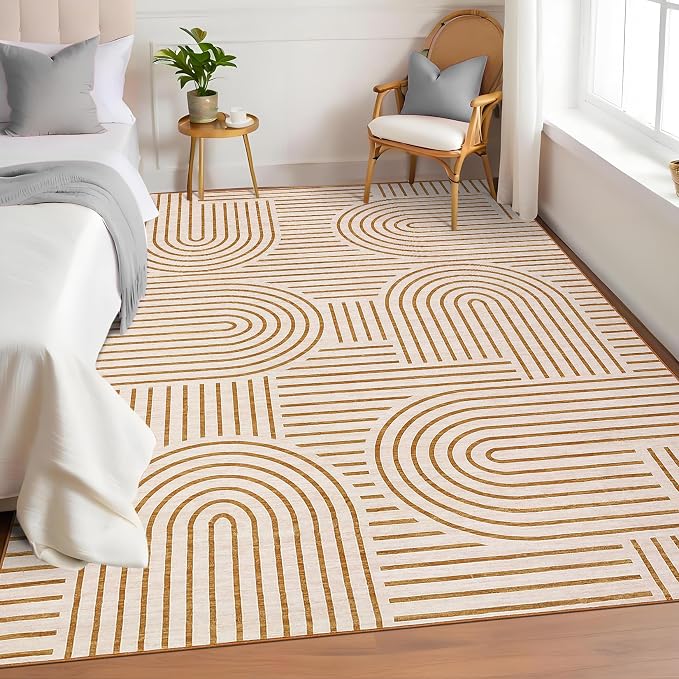 Washable Rug 6x9 Area Rugs for Living Room, Abstract Rug for Bedroom, Soft - Image 8
