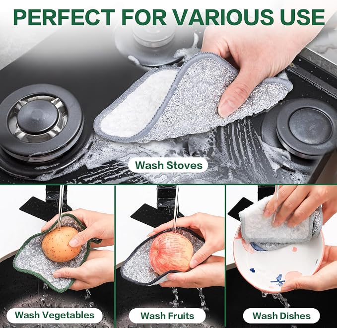 6 PCS Five-Layer Non-Scratch Multipurpose Steel Wire Dishcloths - Image 7