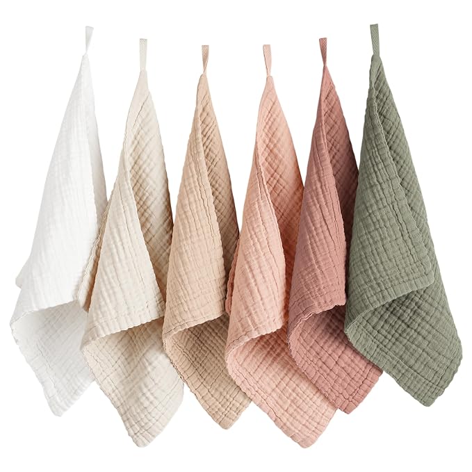 Konssy 6 Pack Face Cloths, Soft Wash Cloth by Konssy