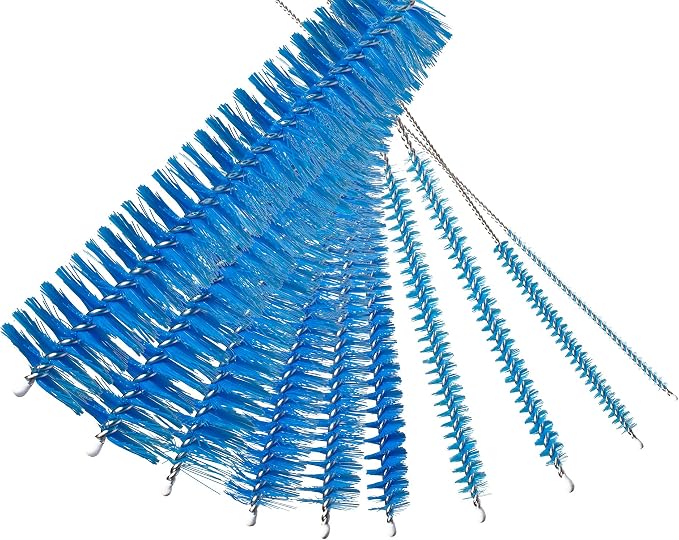 10" Tube Cleaning Brush Set, 10 Pack, Extra Long Nylon Straw Brushes - Image 3